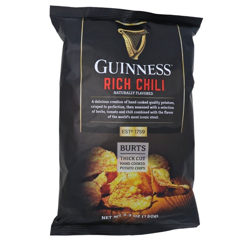 Guinness Rich Chilli Crisps UK 150g- 10 Pack