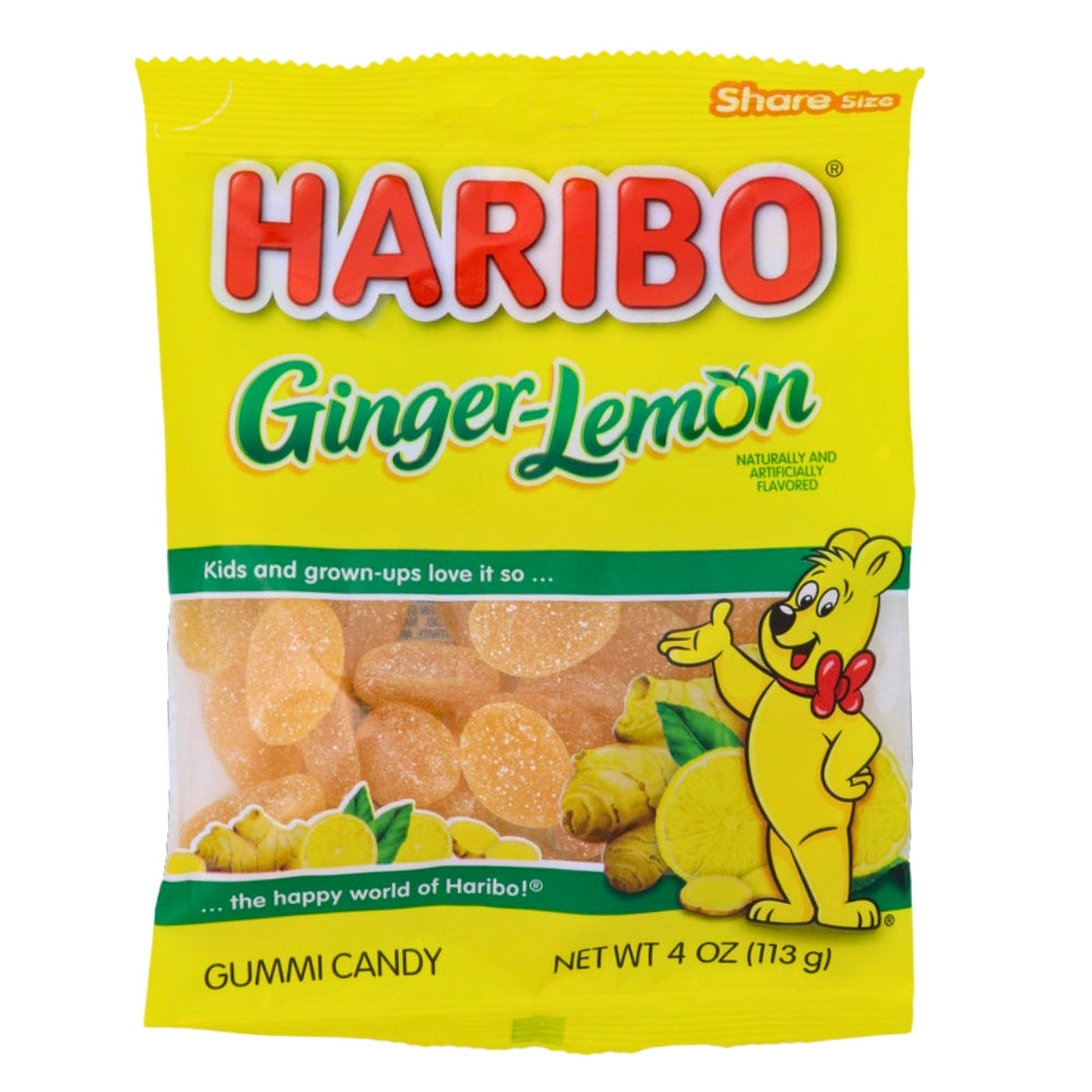 Haribo Ginger Lemon Gummi Candy - 12 Pack 