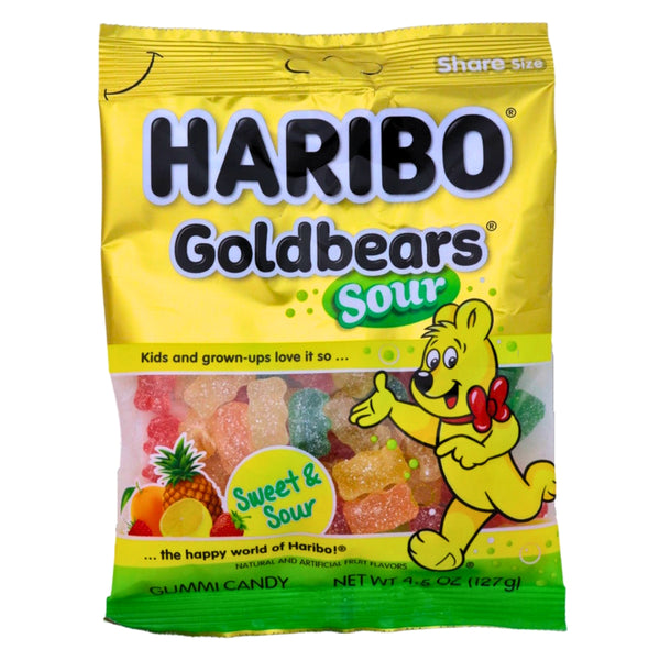 Haribo Gold Bears Sour Gummi Candy - 12 Pack