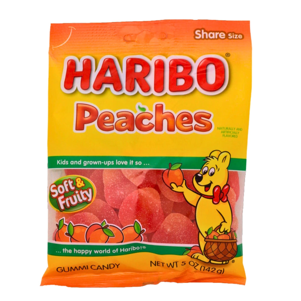 Haribo Peaches Gummi Candy - 12 Pack