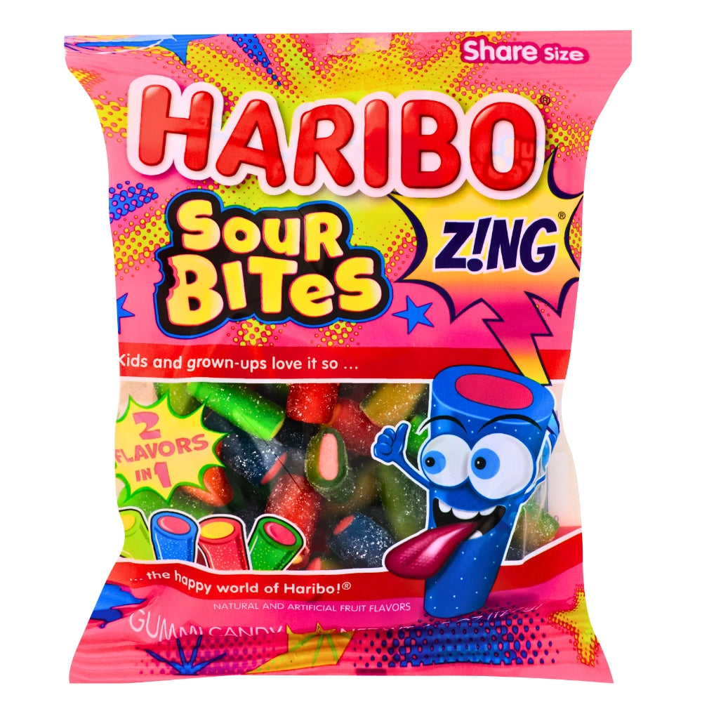 Haribo Zing Sour Bites Gummi Candy - 12 Pack