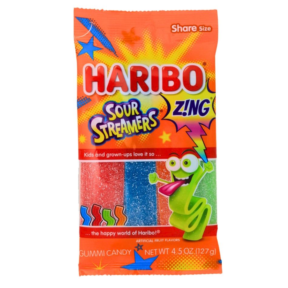 Haribo Zing Sour Streamers - 12 Pack