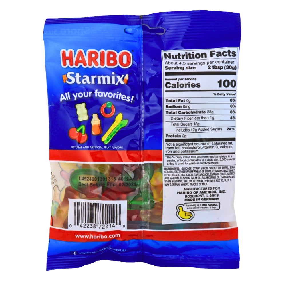 Haribo Starmix Gummi Candy - 12 Pack Nutrition Facts - Ingredients