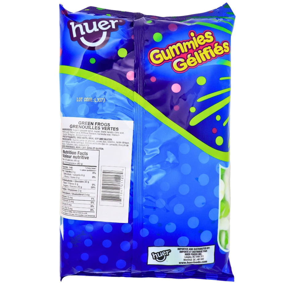 Huer Green Frogs Gummies 1 kg - 1 Bag Nutrition Facts Ingredients