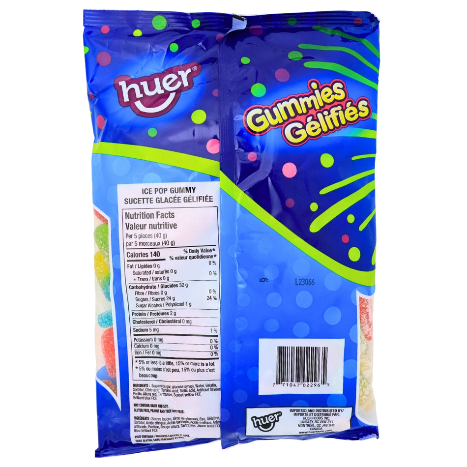 Huer Ice Pop Gummies 1 kg - 1 Bag Nutrition Facts Ingredients