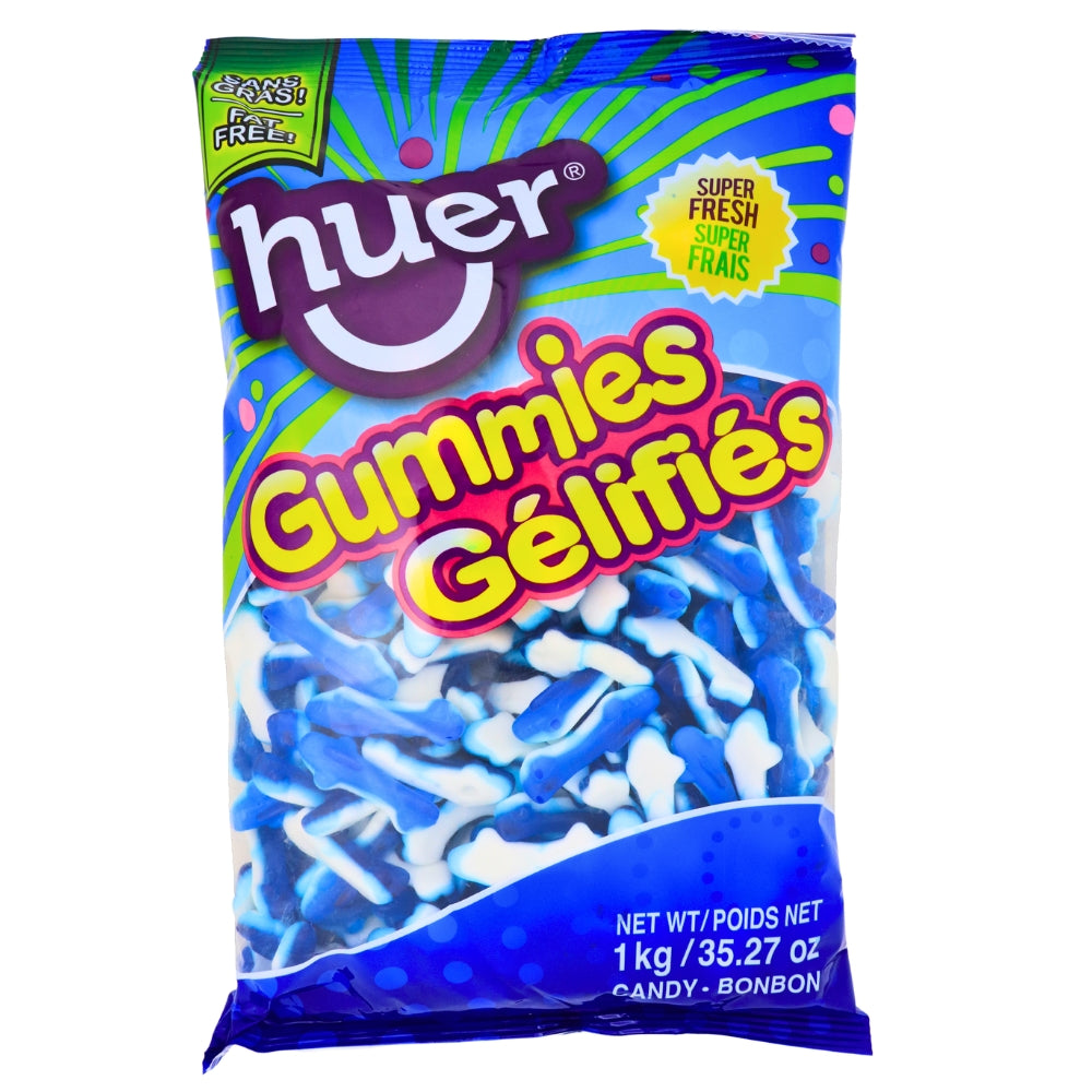 Huer Blue Sharks Gummy Candy 1 kg - 1 Bag