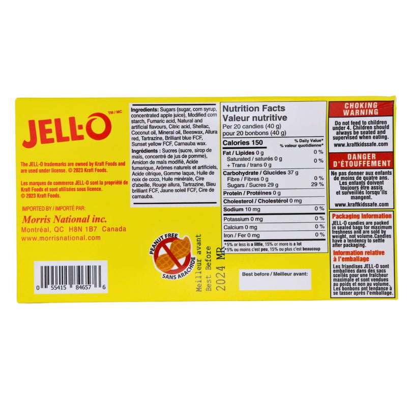 Jell-O Fruit Mix 120g - 12 Pack Nutrition Facts - Ingredients