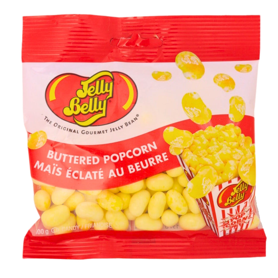 Jelly Belly Buttered Popcorn 100g - 12 Pack - Jelly Belly - Jelly Beans - Candy Store - Wholesale Candy