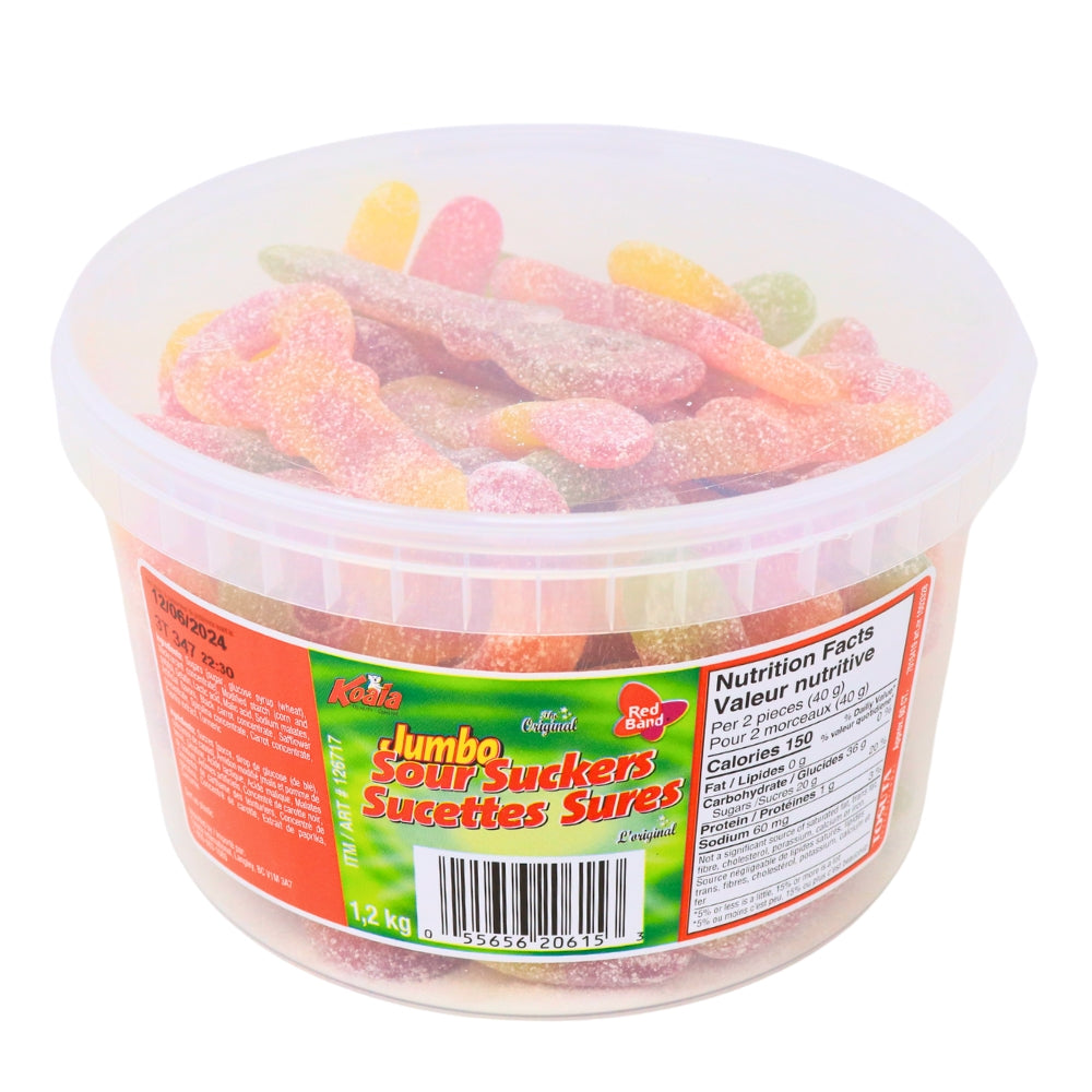 Koala Jumbo Sour Suckers Gummy Candy - Sour Keys- Nutrient facts - Ingredients
