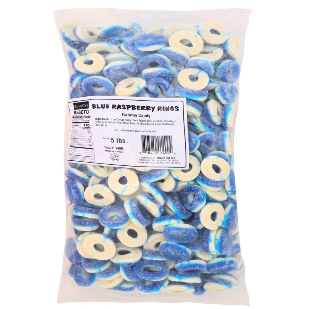 Kervan Blue Raspberry Rings Gummy Candy | Bulk Candy Canada Nutrition Facts - Ingredients