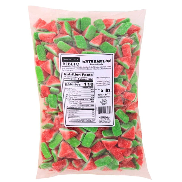 Kervan Gummi Watermelon Bulk Candy-Halal Candies Nutrition Facts - Ingredients