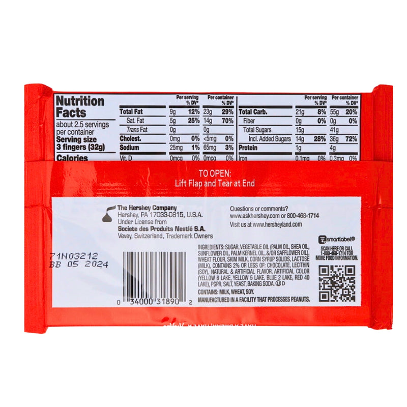 Kit Kat Churro King Size 3oz - 24 Pack Nutrition Facts Ingredients - Limited Edition Bars from Kit Kat!
