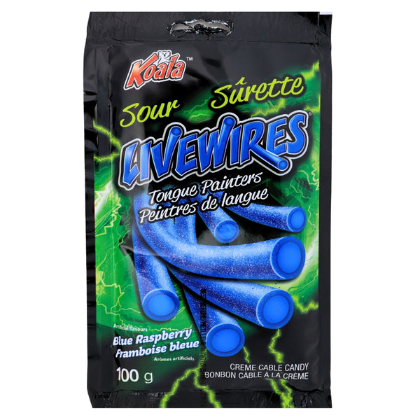 Koala Livewires Sour Tongue Painters Blue Raspberry 100g - 18 Pack