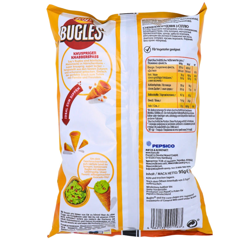 Lays Bugles Original 95g - 12 Pack Nutrition Facts Ingredients