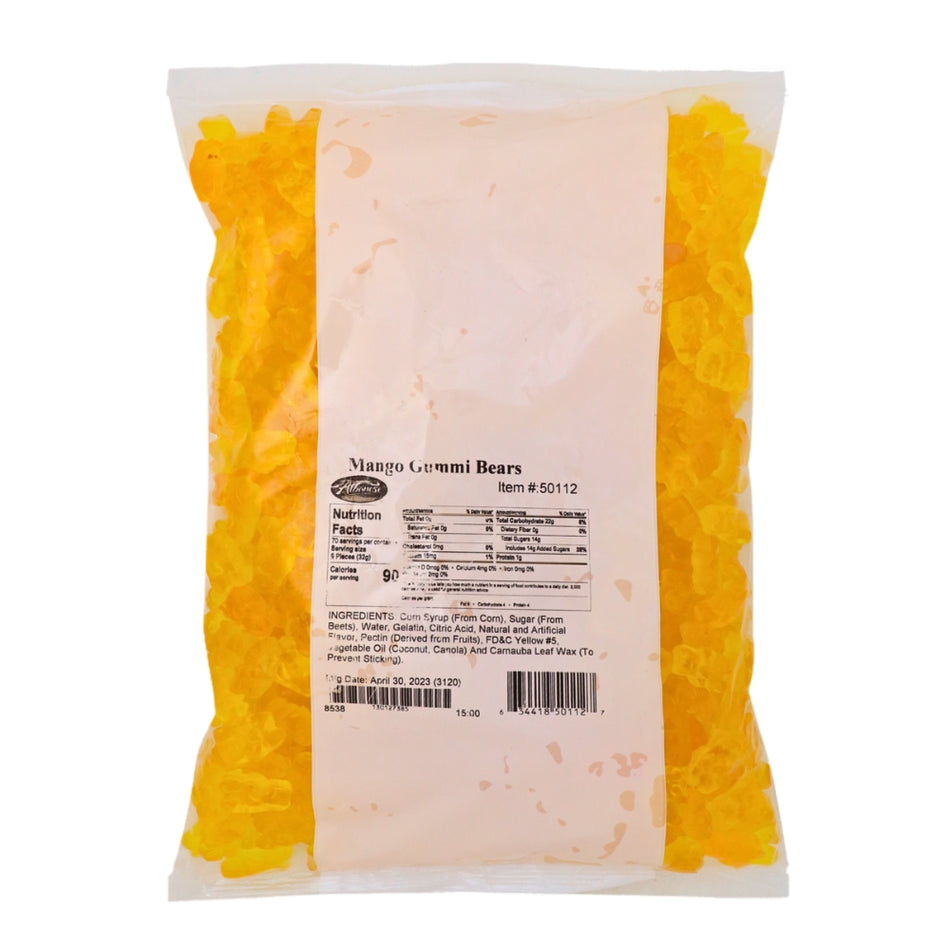 Albanese Mango Gummi Bears - 1 Bag Nutrition Facts Ingredients