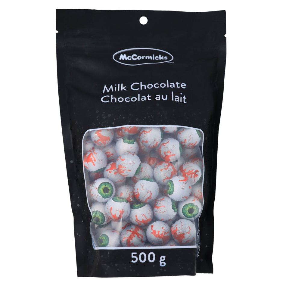 McCormicks Milk Chocolate Eyeballs 500g-1 Pack - Halloween Candy - Milk Chocolate - Candy Store - Chocolate Balls