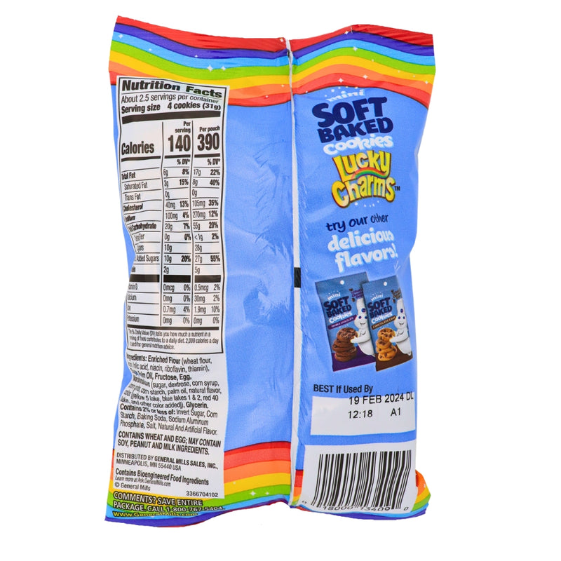 Pillsbury Soft Baked Mini Lucky Charms 3oz - 6 Pack Nutrition Facts Ingredients