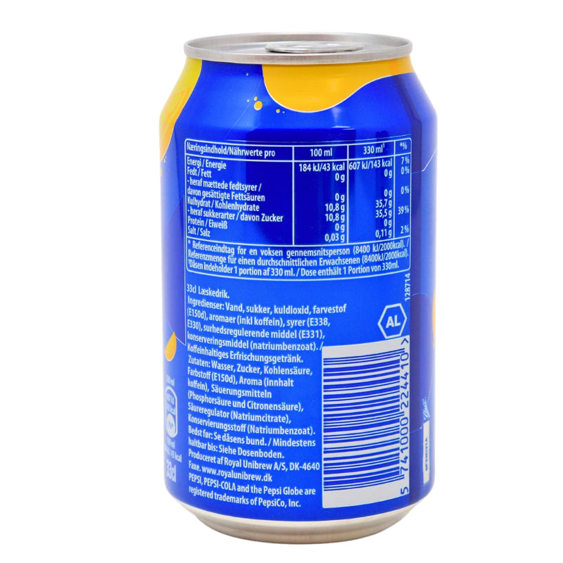 Pepsi Twist 330mL- 24 Pack Nutrition Facts Ingredients