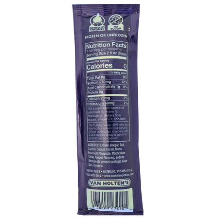 Van Holtens Pickle Ice Freeze Pop - 24 Pack Nutrition Facts Ingredients - Van Holtens - Van Holtens Candy - Candy Store - Ice Pop