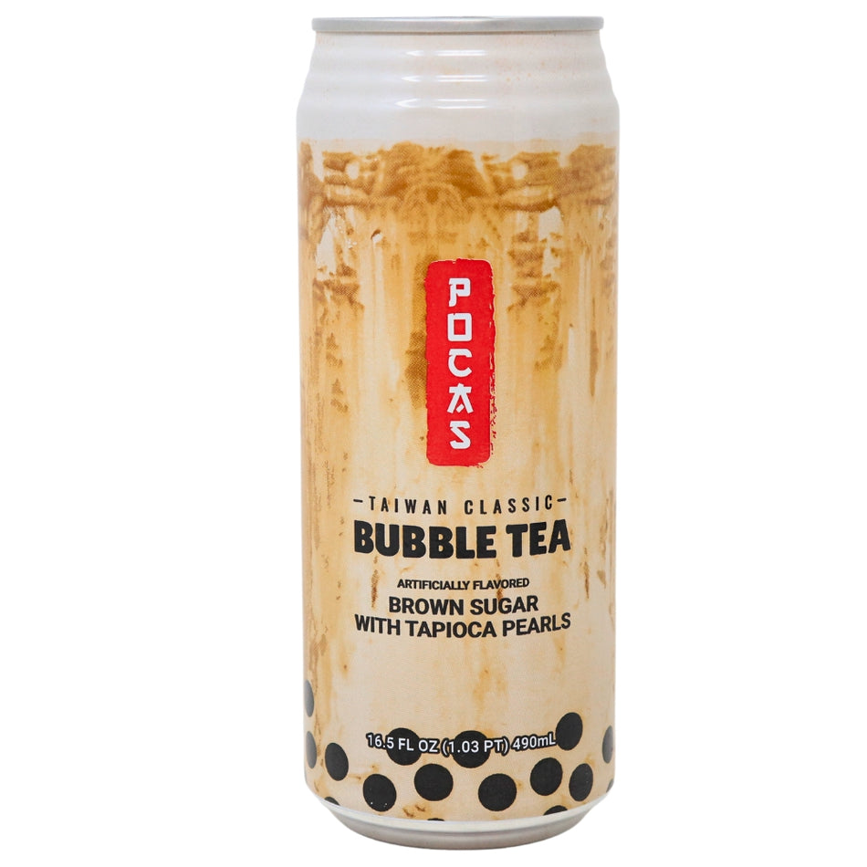 Pocas Bubble Tea with Tapioca Pearls Brown Sugar 16.5oz-24 Pack - Bubble Tea - Candy Store - Pocas Bubble Tea