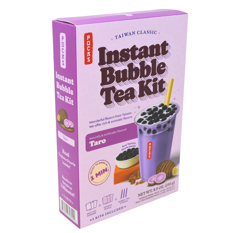 Pocas DIY Bubble Tea Kit Taro 3 Pieces 9oz-12 Pack