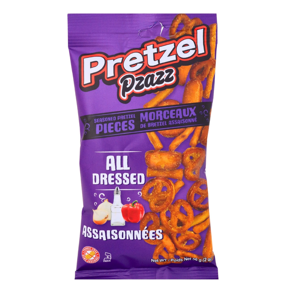 Pretzel Pzazz All Dressed 56g -  Pack - Pretzel Pzazz - All Dressed - Pretzel Pzazz All Dressed - Savoury Snacks