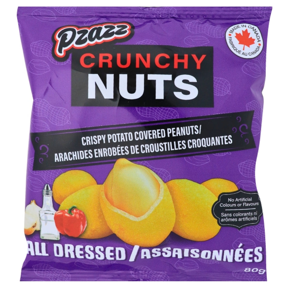 Pzazz Crunchy Nuts All Dressed 80g - 12 Pack