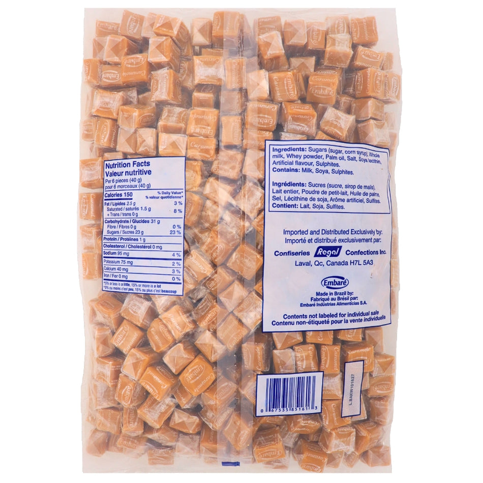 Creamy Caramels 3kg-1 Pack Nutrition Facts Ingredients