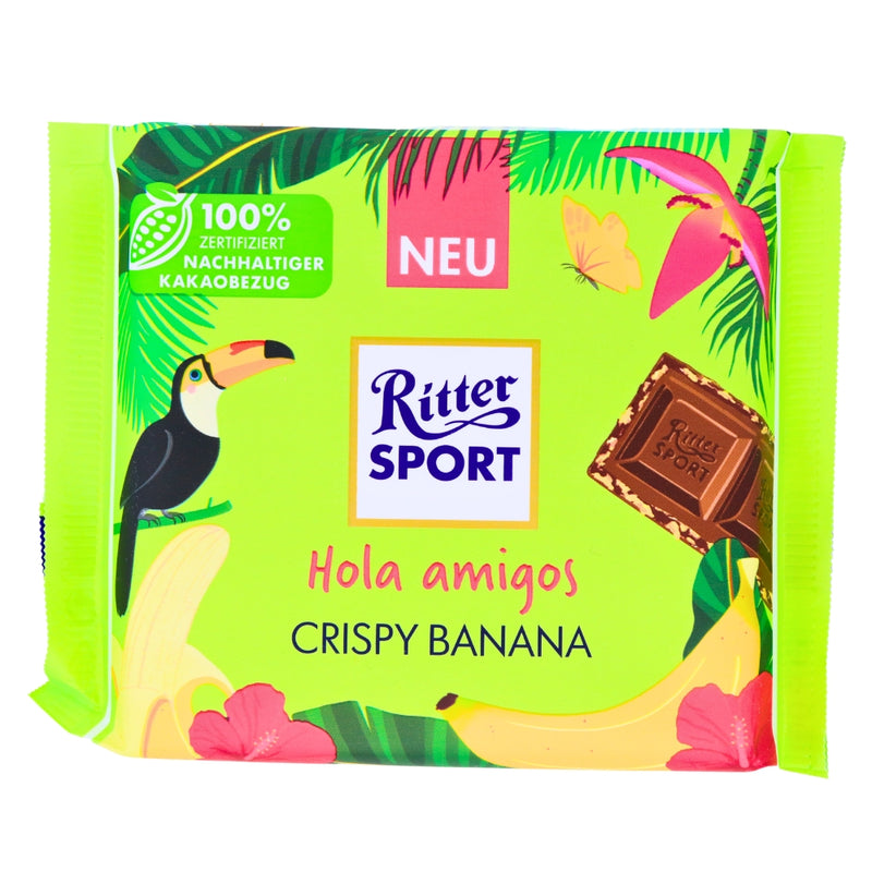Ritter Sport Hola Amigos Crispy Banana Chocolate 100g - 11 Pack