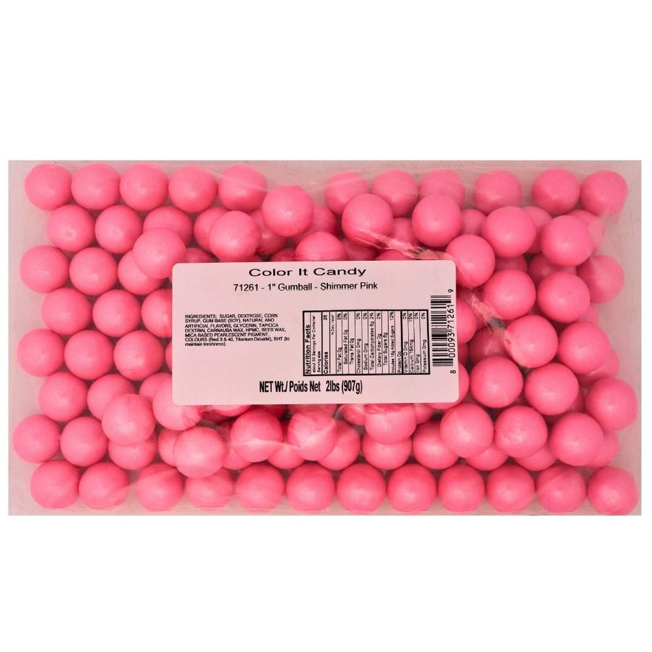 Gumballs Pink 2lb - 1 Bag Nutrition Facts Ingredients