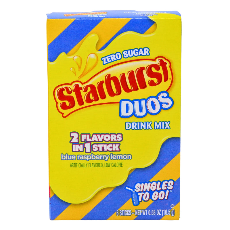 Starburst Duos Singles to Go Blue Raspberry Lemon - 12 Pack