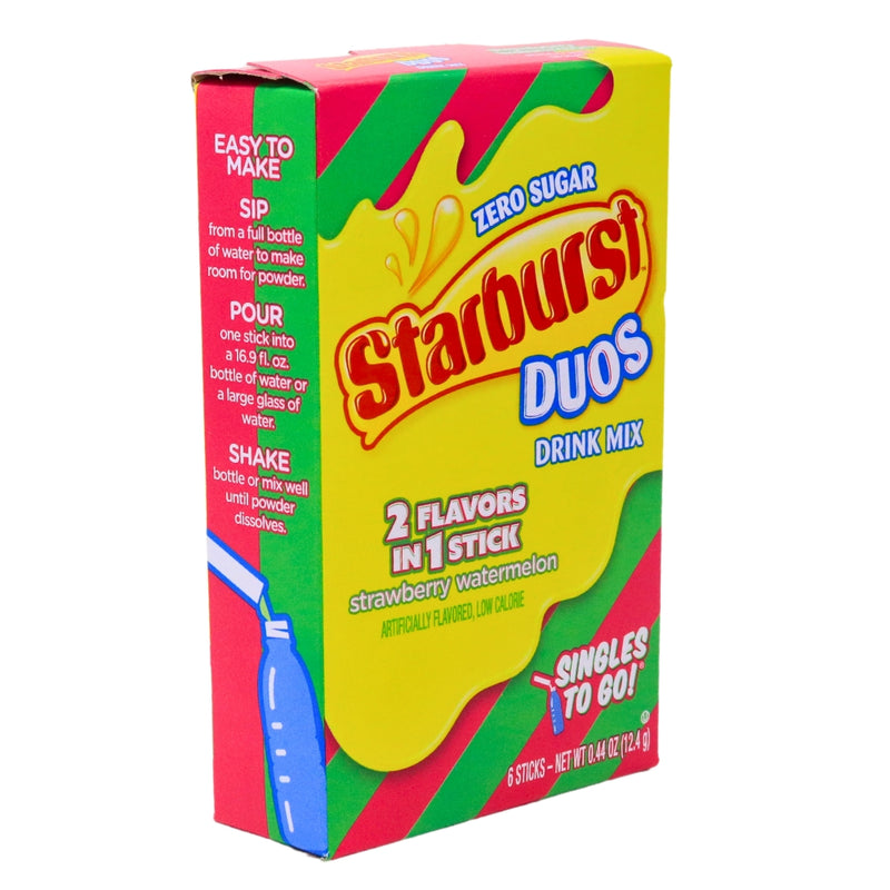 Starburst Duos Singles to Go Strawberry Watermelon - 12 Pack