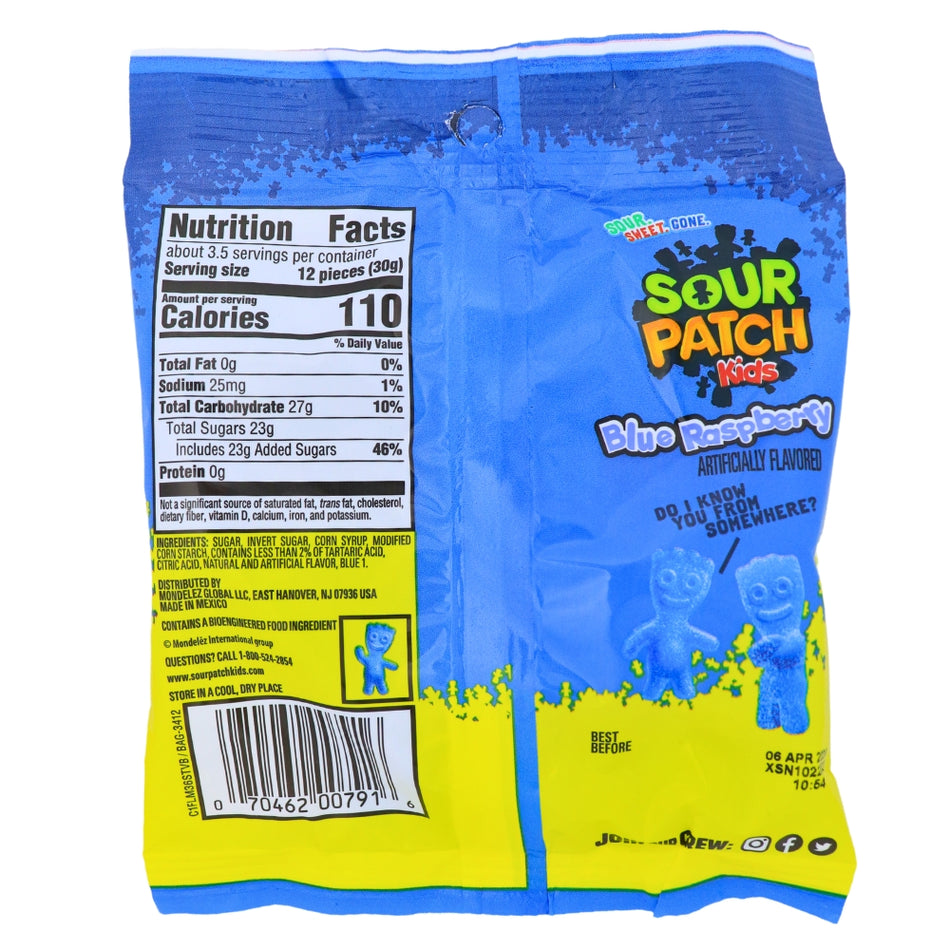 Sour Patch Kids - Blue Raspberry 3.6oz - 12 Pack