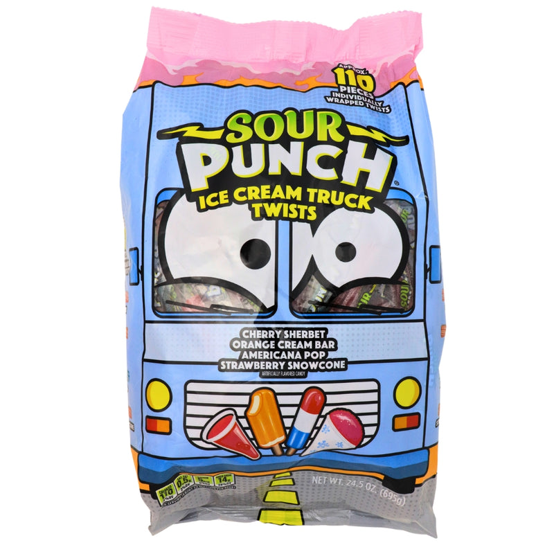 Sour Punch Ice Cream Truck Twists - 110 Count Bags - Halal Candy