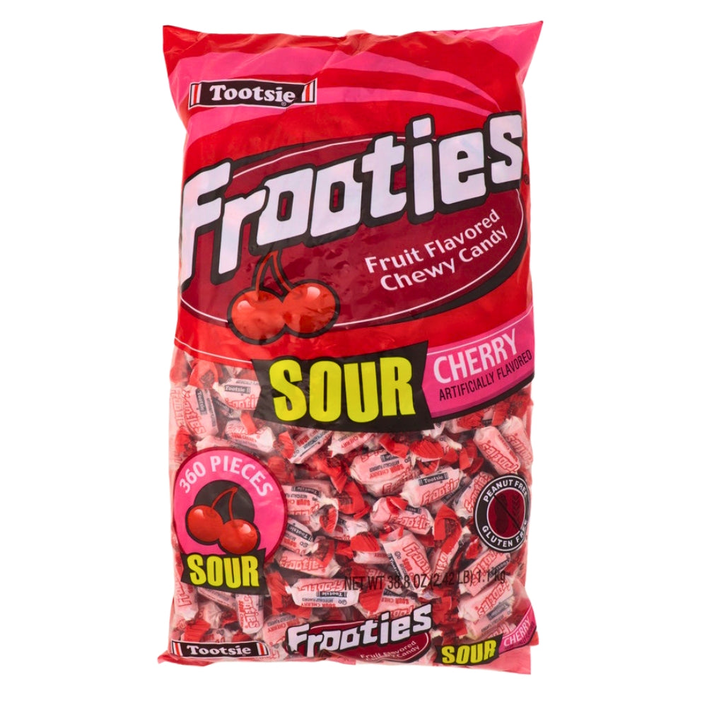Tootsie Roll Frooties Sour Cherry Candy 360 Pieces - 1 Bag