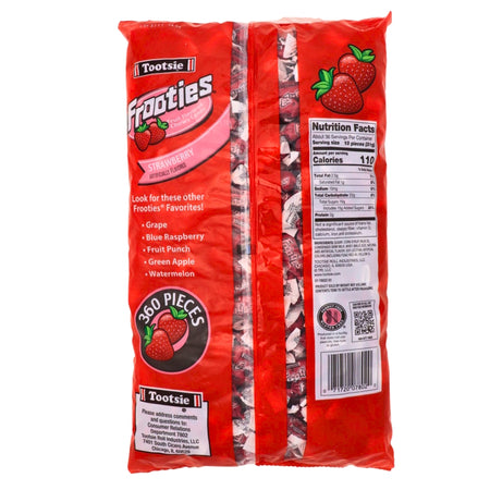 Tootsie Roll Frooties Strawberry Candy 360 Pieces - 1 Bag Nutrition Facts - Ingredients