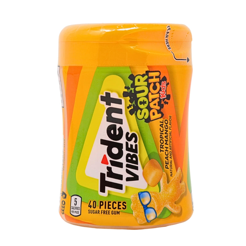 Trident Vibes Sour Patch Peach Mango - 6 Pack