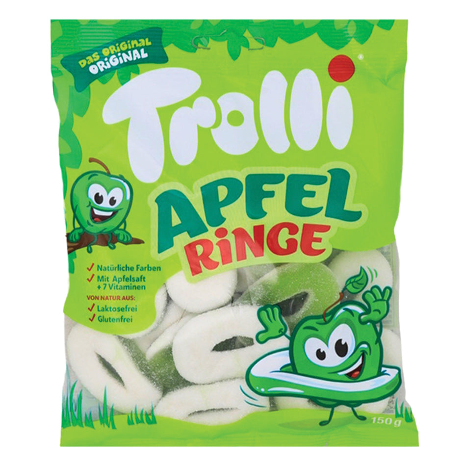 Trolli Applie Rings 150g (Germany) - 21 Pack - Candy Store - Trolli Candy - Wholesale Candy - Apple Candy - Gummy Candy