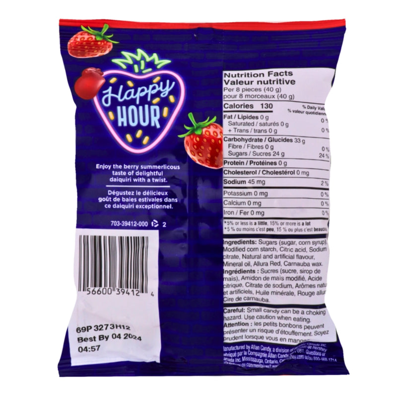 Twizzlers Gummies Strawberry Daiquiri 175g - 10 Pack Nutrition Facts Ingredients