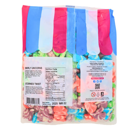 Vidal Swirly Unicorn 1.2kg Nutrition Facts Ingredients