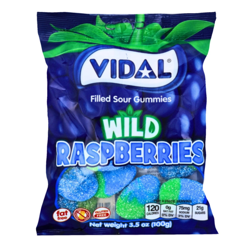 Vidal Sour Wild Raspberries 3.5oz - 14 Pack