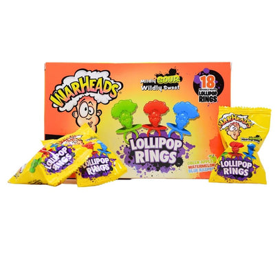 Warheads Lollipop Rings - 18 Pack