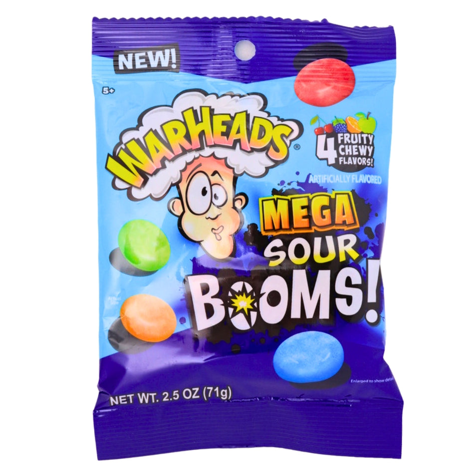 Warheads Sour Boom Fruit Chews 2.5oz - 12 Pack - Sour Candy - Warheads Candy - Candy Store - Wholesale Candy