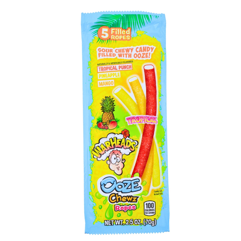 Warheads Ooze Chewz Tropical Ropes 2.5oz - 12 Pack