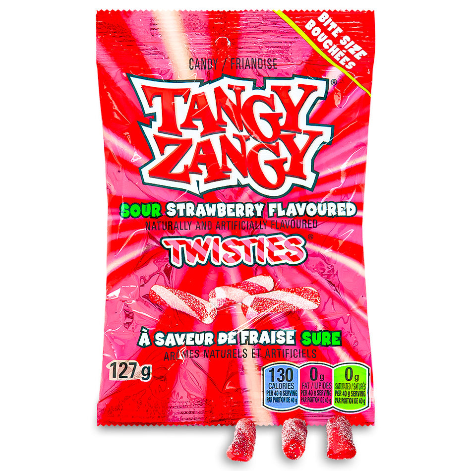 Tangy Zangy Sour Strawberry Twisties 127g - 14 Pack
