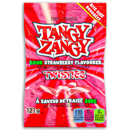 Tangy Zangy Sour Strawberry Twisties 127g - 14 Pack