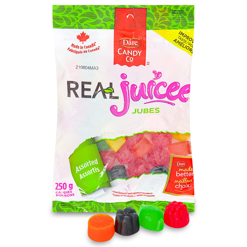 Dare Real Juice Jubes Candy 250g - 12 Pack