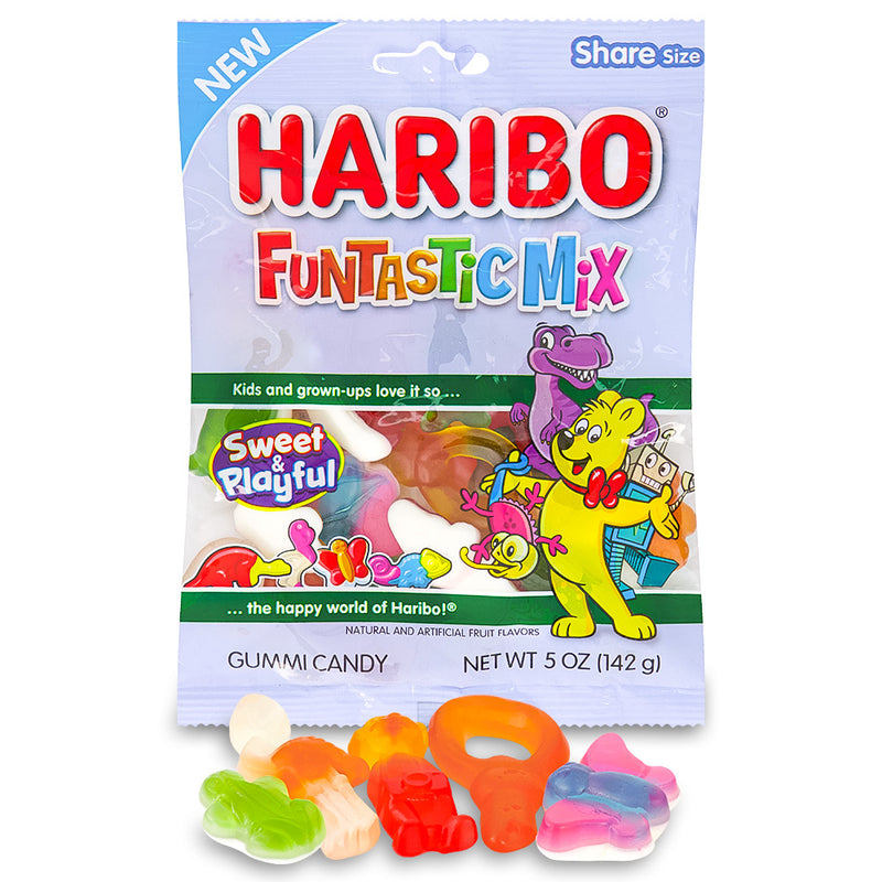 Haribo Funtastic Mix Gummy Candy 5oz - 12 Pack - Fun gummies from Haribo