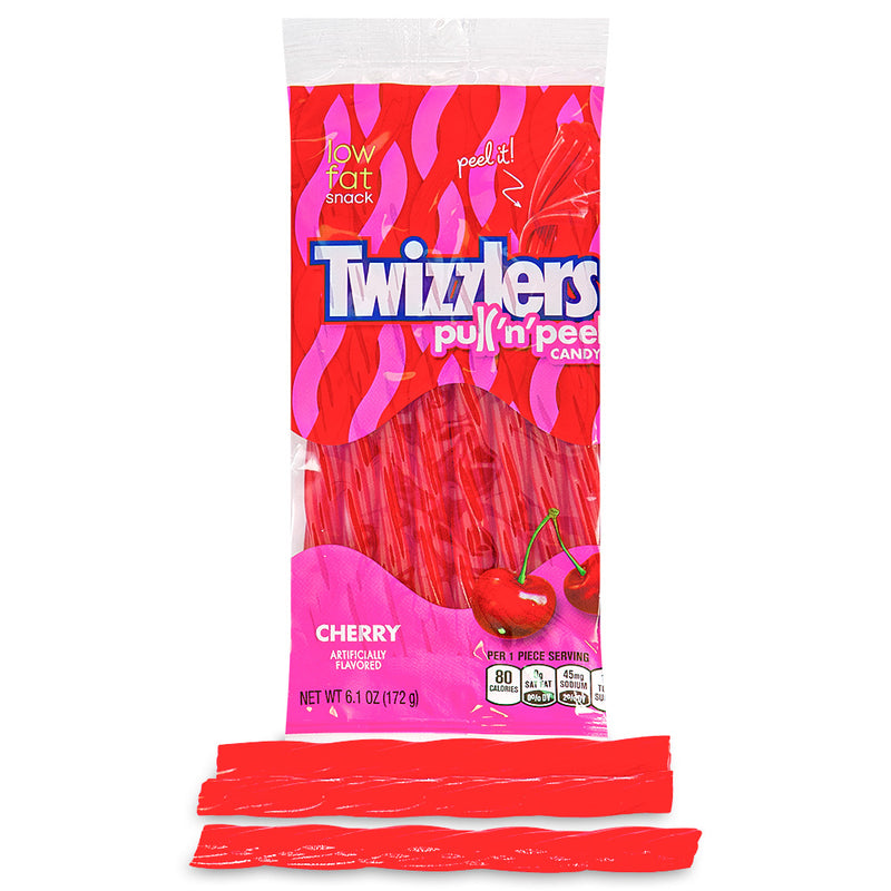 Twizzlers Pull-N-Peel Cherry Candy 6.1oz - 12 Pack - Twizzlers