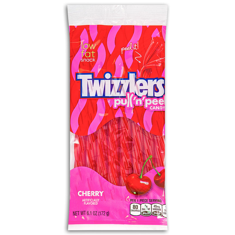 Twizzlers Pull-N-Peel Cherry Candy 6.1oz - 12 Pack - Twizzlers